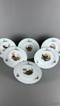 Tanierová súprava, NOVÁ, poľovnícky porcelán