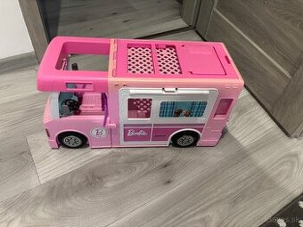 BARBIE VEĽKÝ KARAVAN VEĽKÉ AUTO KEMPINGOVÉ 3V1 MATTEL GHL93