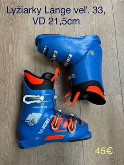 Detské lyžiarky Lange RSJ 50 power blue, veľ.33