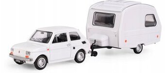 Fiat 126 + Niewiadow N250C 1:43 white