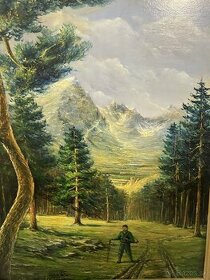 Umelecká maľba - Tatry poľovačka