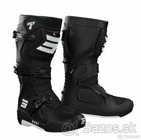 Topánky čižmy čierne shot pre motocross enduro