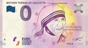 0 euro bankovka - MATKA TEREZA .