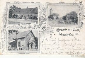 Predám delenú pohľadnicu Csári (Čáry) 1915 - 1