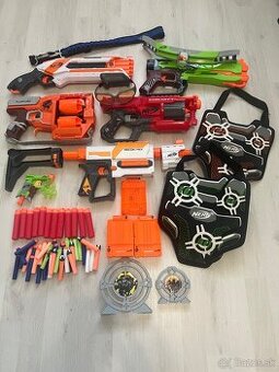 Kompletná NERF sada - 6 zbraní + príslušenstvo