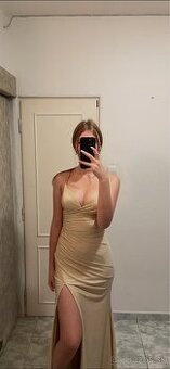 béžové šaty MaScara London 38