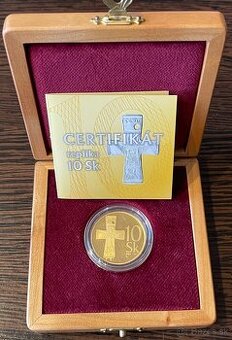 Zlatá 10 koruna 2008 vzácny variant NBS