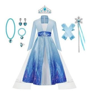 Šaty cestovný kostým Frozen 2 Elza Ľadové kráľovstvo