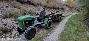Malotraktor s vlečkou domácej výroby