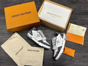 Louis Vuitton tenisky šede komplet balenie