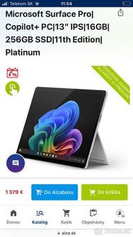 Microsoft Surface Pro|Copilot+ PC|13" IPS|16GB|256GB SSD|11