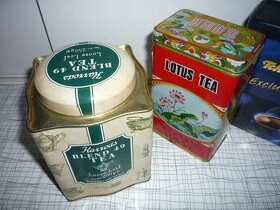 Plechové retro krabice od čaju - 1