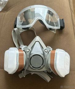 Dychacia maska - respirator s ochrannymi okuliarmi