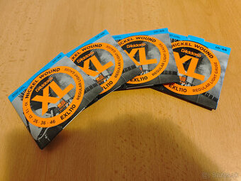 Predám 3 sady strún na el. gitaru D'Addario EXL110 10-46