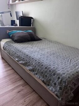 Čalúnená posteľ COSI 120x200 cm, sivohnedá
