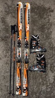 Lyže Rossignol 180 cm, lyžiarky Tecnica 28,5, palice 135 cm