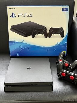 PS4 slim 1TB  2x ovládač