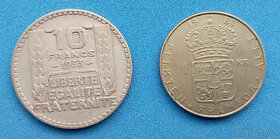 MINCE strieborné mince EURÓPA