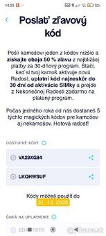 Kody na 50% zlavu Radost