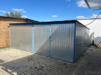 =REZERVOVANE=PLECHOVA DVOJGARAZ 6x6m