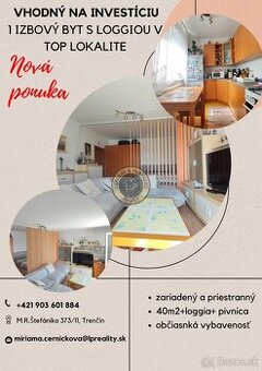 REZERVOVANÉ Skvelá investičná príležitosť: Svetlý 1-izbový