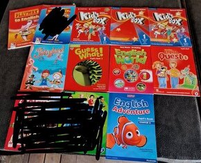 Mix anglických knižiek (učebníc na vyučovanie)