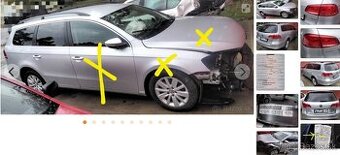 Volkswagen Passat B7 2.0 TDi 2013 VARIANT predám DVERE LA7W