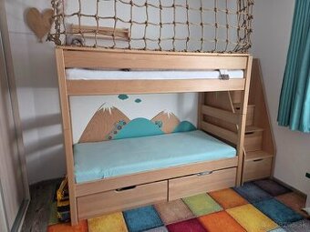 Buková poschodová posteľ ROVDER Junior 4