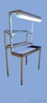 Profesionálny dielenský / montážny stôl – hliníkový profil +