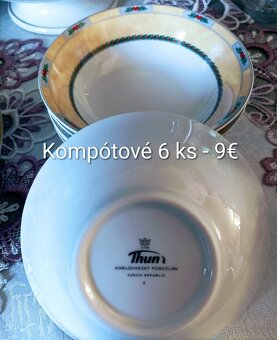 Porcelán - taniere, misky