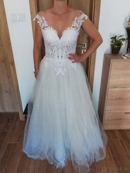 Svadobné šaty veľ 48.
