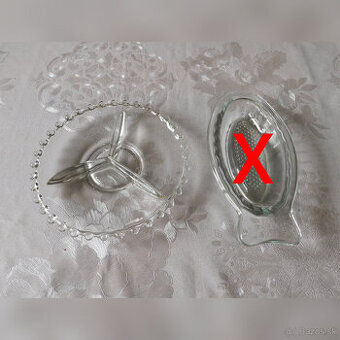 Retro sklenené poháre, vázy, šálky