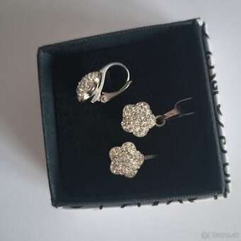 Swarovski biely set ORIGINAL , Ag 925