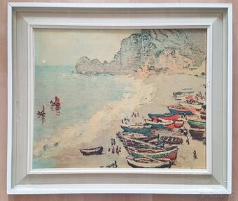 Claude Monet - pobrežie Étreta, preglejka