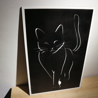 3D Obraz Walking Cat