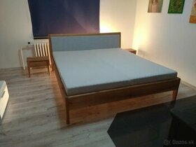 Luxusná dubová posteľ Ella + 2 stolíky zdarma - 1