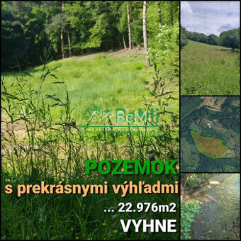 POZEMOK s prekrásnymi výhľadmi...Vyhne (057-14-DAR)