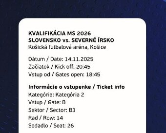 Slovensko - Severné Írsko