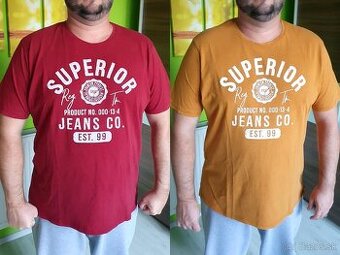 Tričká pánske - červené a horčicovo žlté