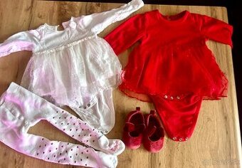 Detske vianočné šaty a topanky