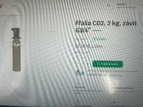 Plynová fľaša, CO2, 2kg na predaj - 1