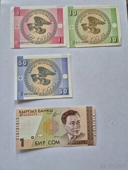 Predám bankovky Kazachstan,Kirgistán,Tadžigistán,Tukmenistan