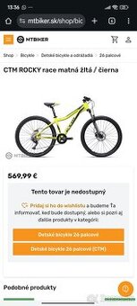 CTM Rocky race horský detský bicykel