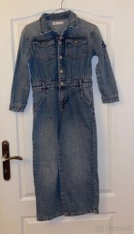 Zara riflovy overal s dlhym rukavom velkost 134