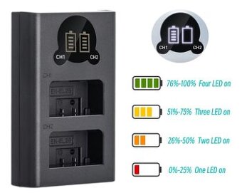 Dualna LCD usb nabijacka pre Nikon EN-EL15