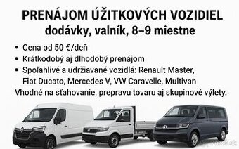 Prenájom úžitkových vozidiel Bratislava