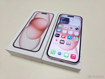 Apple iPHONE 15 PINK 128GB,TOP STAV ,BATERKA 100%
