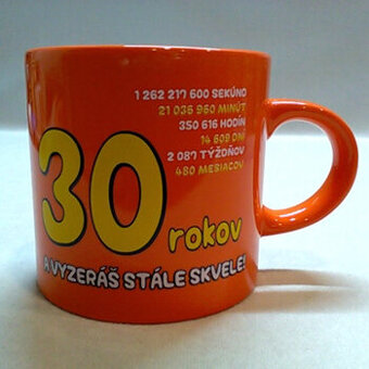Hrnčeky k životnému jubileu - 30 / 40 rokov
