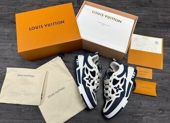 Louis Vuitton tenisky modre skate komplet balenie