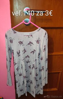 Šaty s dlhým rukávom veľ.140